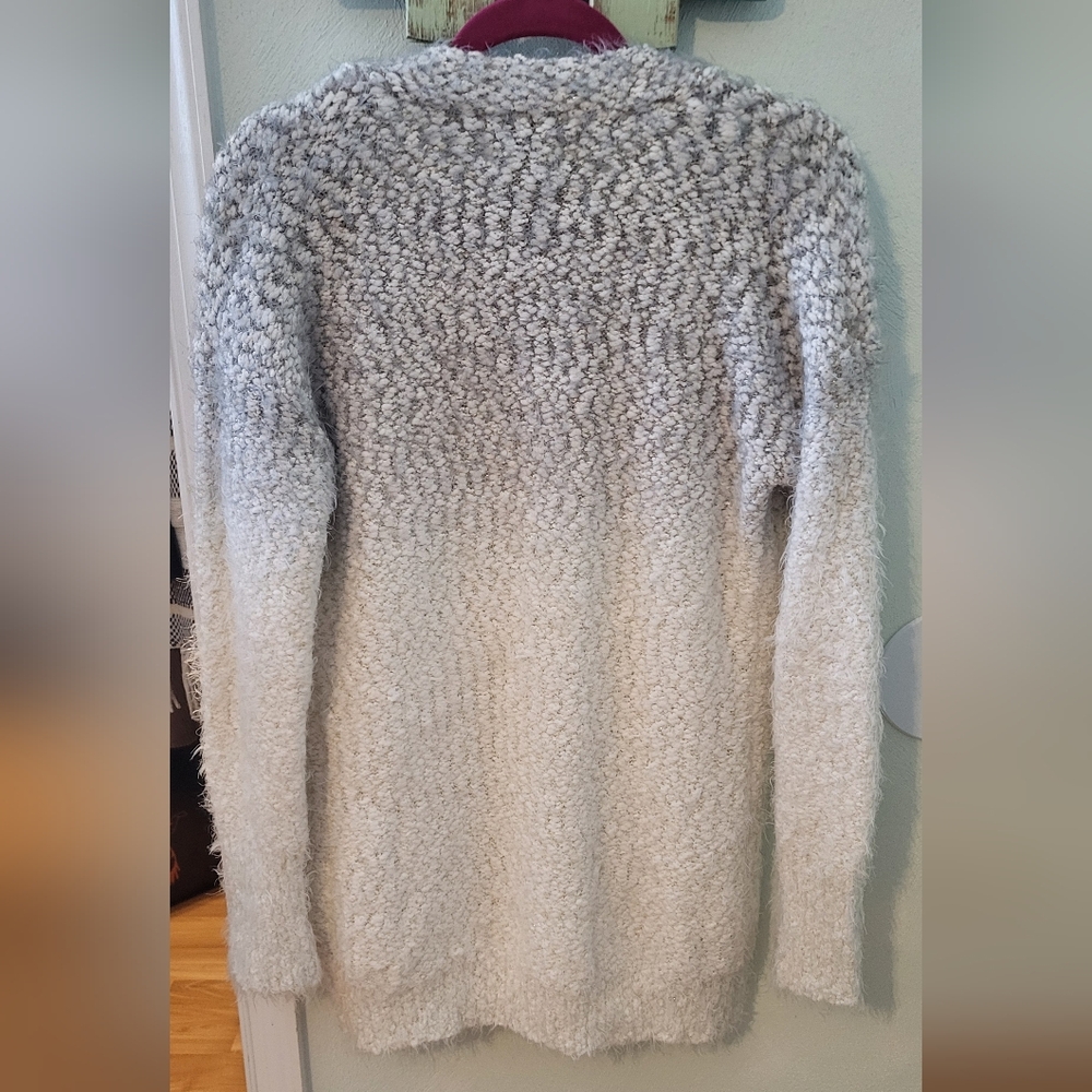 Ruby Moon Gray And Cream Open-Front Cardigan - image 2